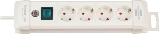 Brennenstuhl Premium Line 4 veis stikkontakt 1.8m hvit BN 1952240100