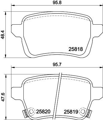 Bremseklosser HELLA 8DB 355 036 431