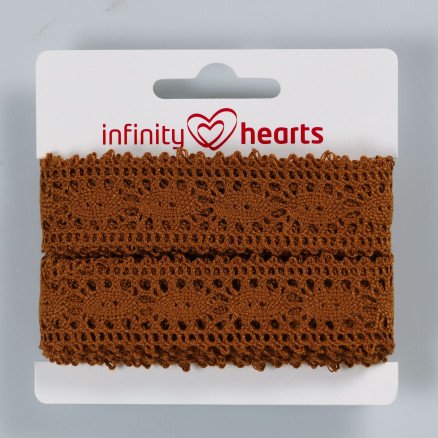 Infinity Hearts Blondebånd Polyester 25mm 4 Brun 5m