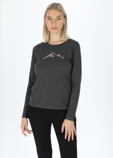 Swedemount Trondheim Lyocell Long Sleeve W Charcoal 34 T-Shirts
