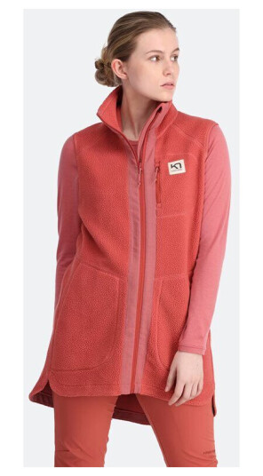 Kari Traa Sanne Pile Jacket Dark Dusty Orange Pink Dark Dusty Orange Pink M
