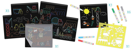 FLOSS & ROCK Construction Chalkboard Sketchbook 47P5968