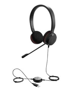 Jabra Evolve 20 Ms Hodesett Usb Skype For Business Stereo Svart