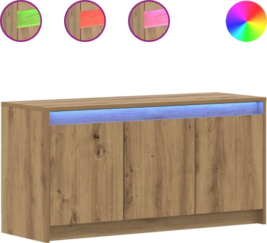vidaXL TV-skap 100 x 34 x 50 cm Artisan eik Konstruert tre vidaXL TV-skap 100 x 34 x 50 cm Artisan eik Konstruert tre