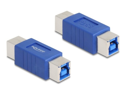 Delock - Usb-Hann-Hunnveksler - Usb Type B (Hann) Til Usb Type B (Hann) - Up To 5 Gbps Data Transfer Rate - Blå