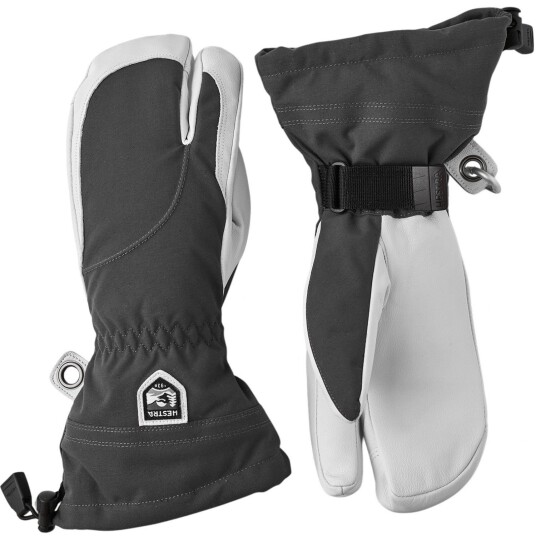 Hestra Heli Ski, 3-finger Skihansker, Dame, Grey/Offwhite