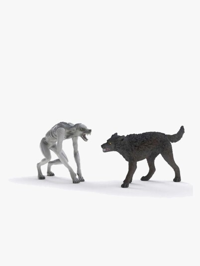 Schleich Varulv vs. Animagus Figur for Barn 3+ År Grå Egenskaper