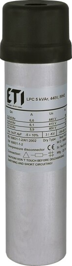 Eti Polam Kondensator Cp Lpc 5Kvar 440V 50Hz 004656713