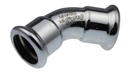 Vsh Fabrieken Xpr carbon elbow 45 deg. ff 15 Vsh Fabrieken Xpr carbon elbow 45 deg. ff 15