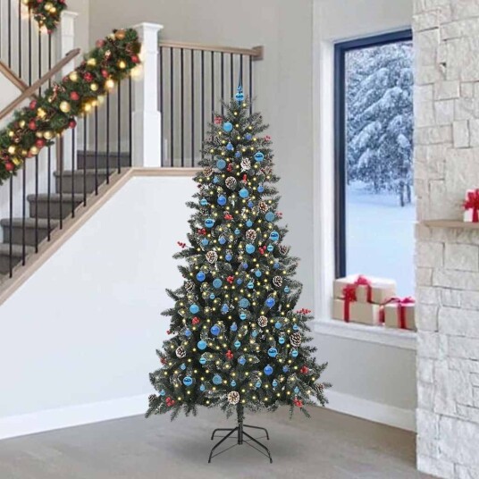  Kunstig juletre med 300 LED grønn 129,5 x 129,5 x 240 cm