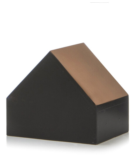 Enjoy Design Dekorhus sort m/rosegull tak H:10cm