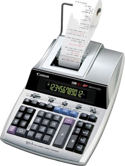 Canon MP1211-LTSC - Utskriftskalkulator - LCD - 12 sifre - AC-adapter, minnereservebatteri - sølvmetallfarge