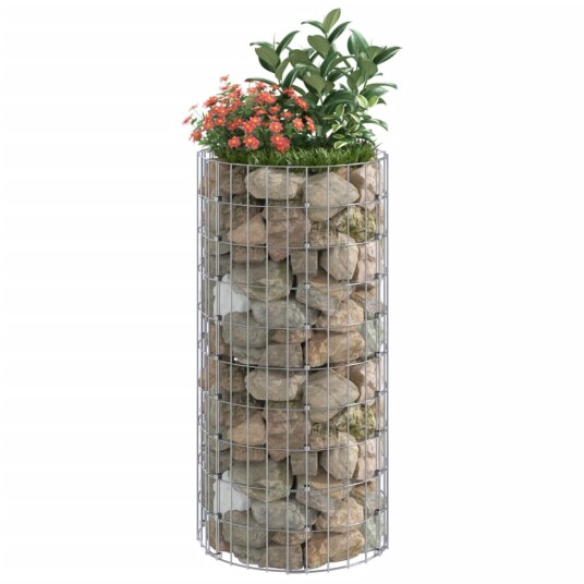 vidaXL SirkulĂŠr gabion stolpe galvanisert stĂ„l Ă50x100 cm vidaXL SirkulĂŠr gabion stolpe galvanisert stĂ„l Ă50x100 cm