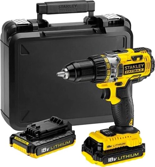 Stanley Tools Batteridrill FMC600D2 Med 2x Batterier Og Lader 18v Stanley Tools Batteridrill FMC600D2 Med 2x Batterier Og Lader 18v