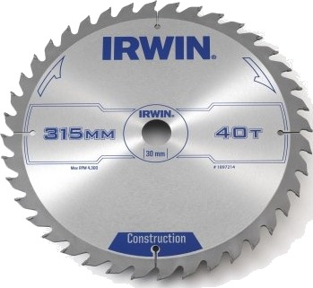 Irwin Kappeskive 315mm 40 Tenner ATB for Sirkelsag