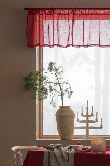 Ellos Home Gardinkappe Lara Rød
