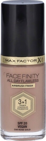 Max Factor Face Finity All Day Flawless 3-in-1 Foundation - C64 Rose Gold 30 ml