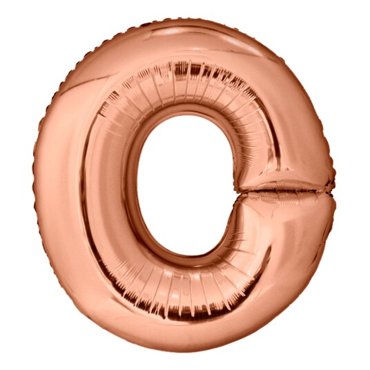 Amscan International Bokstavballong Roségull Metallic - Bokstaven O