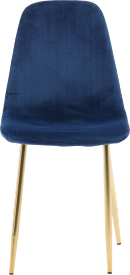 Polar spisestuestoler velour blå, messing dekor. Polar spisestuestoler velour blå, messing dekor.