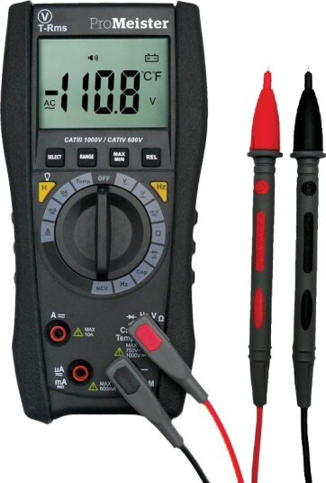 Promeister Avansert Multimeter 9 v Batteri