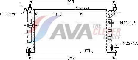 AVA COOLING SYSTEMS OL2091 Radiator motorkjøling