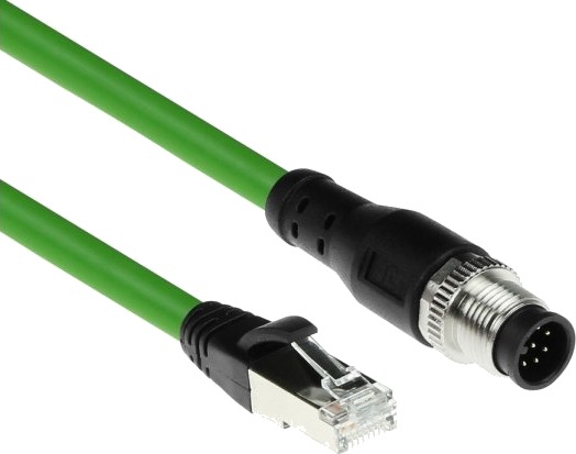 Act Industrial Sensorskabel 1,50 Meter M12a 8 Pins Hann Til Rj45 Hann Ultraflex Sf/Utp Tpe Kabel Skjermet Sc3810