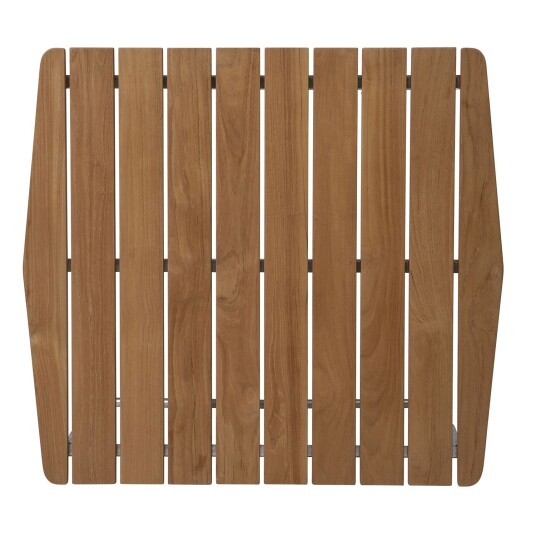 Grythyttan Stålmöbler Bord B31 84 ubehandlet teak / galvanisert sink stativ Grythyttan Stålmöbler