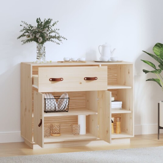 vidaXL Skjenk 98,5x40x75 cm heltre furu