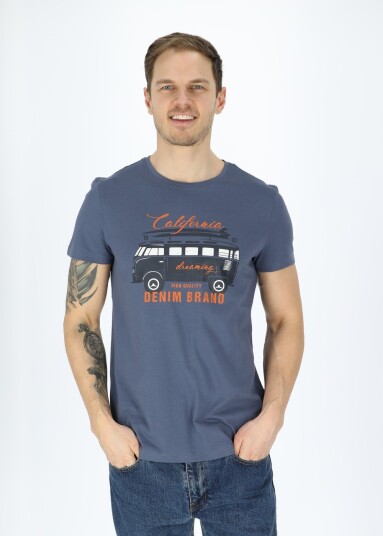 Denim Factory Surfer Van Tee Denim Blue Xl T-Shirts