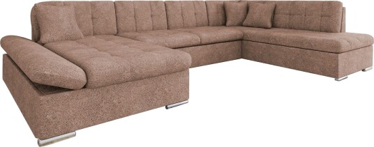 Zumar Sovesofa med Sjeselong og Dobbel Sjeselong 4 seter i Bouclé   Rosa