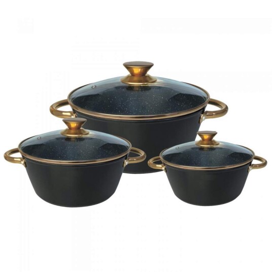 3x Potter i aluminium - 20/24/28 cm