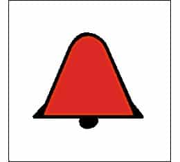 SHIPS BELL Alu-plate 20x20cm