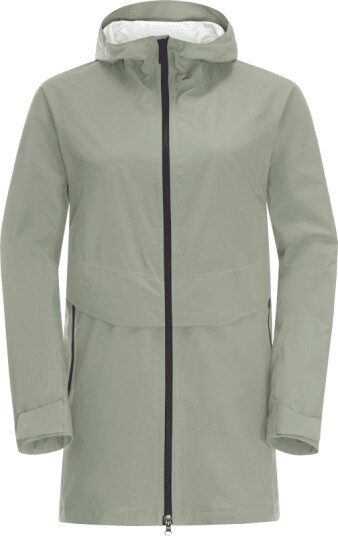 Jack Wolfskin Women's Mainkai Long Jacket XS, Mint Leaf
