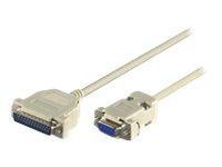 MicroConnect DB-9 til DB-25 3m Seriell Parallellkabel Grå