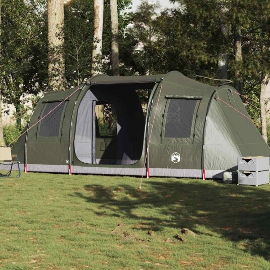 vidaXL telt for camping 4 personer olivengrønn vanntett