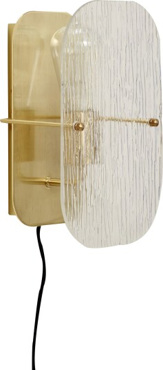 Vägglampa Metall Glas Mässing
