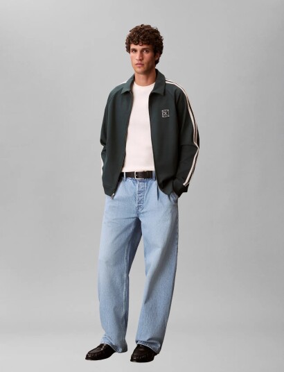 Calvin Klein Ls Luxe Ponte Track Jacket Green XXXL