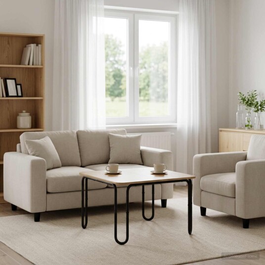 vidaXL Kaffebord Artisan eik 59 x 59 x 45 cm Konstruert tre