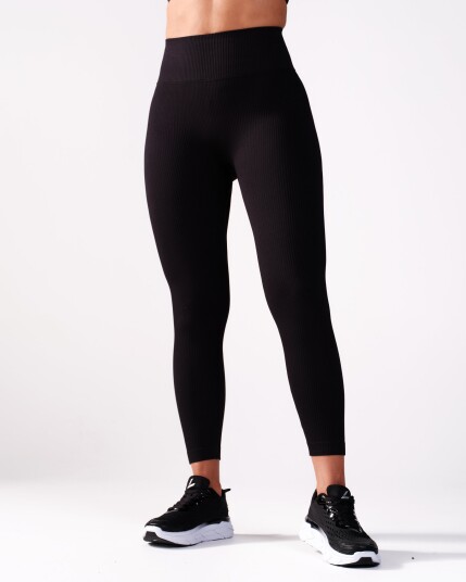 LEVITY Rib Tights Black - XS
