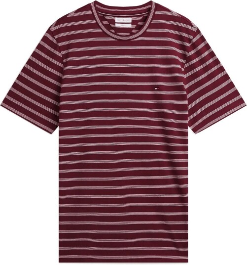 Tommy Hilfiger Ess Seasonal Reg Fit Stripe Tee Burgundy M Tommy Hilfiger Ess Seasonal Reg Fit Stripe Tee Burgundy M