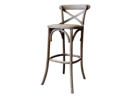 Chic Antique Fransk barstol med flettet sete 41067900