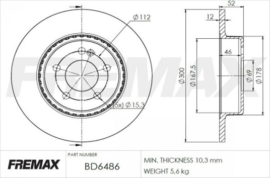 Bremseskive FREMAX BD-6486