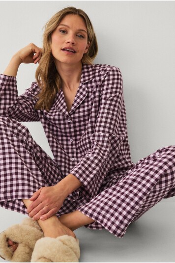 Ellos Collection Pysjsett i flanell Rosa