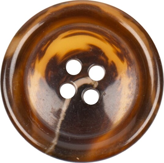 Drops Imitert Horn Knapp Teak 25 mm 708