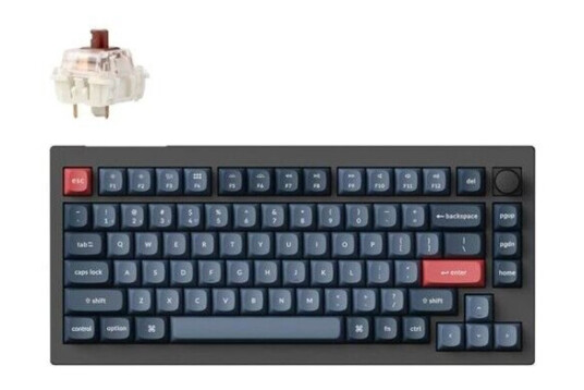 Keychron V1 Max Gaming Trådløst Tastatur - Mekanisk - RGB - Nordisk - Svart Keychron V1 Max Gaming Trådløst Tastatur - Mekanisk - RGB - Nordisk - Svart