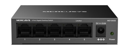 Mercusys Ms105gs, Uhåndtert, Gigabit Ethernet (10/100/1000), Full Tosidig, Kan Monteres På Vegg Mercusys Ms105gs, Uhåndtert, Gigabit Ethernet (10/100/1000), Full Tosidig, Kan Monteres På Vegg