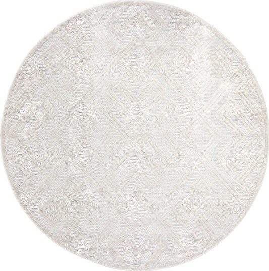 Runde tepper Indoor/Outdoor Shirley cream Størrelse: Ø 120 cm