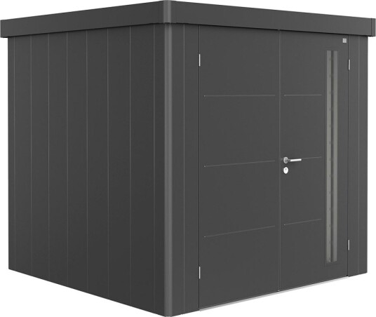 BIOHORT REDSKAPSBOD NEO 2B DOBBELDØR MØRK GRÅ METALLIC