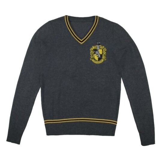Harry Potter - Hufflepuff - Grey Knitted Sweater - Large Harry Potter - Hufflepuff - Grey Knitted Sweater - Large