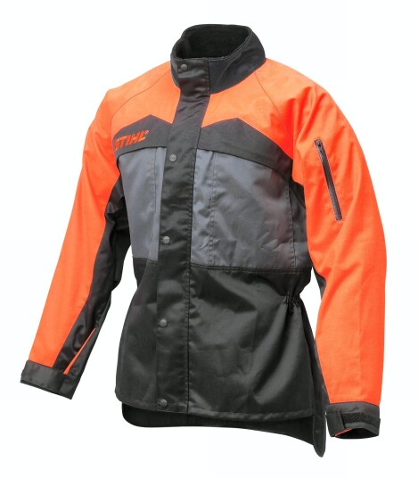 Stihl Classic Skogsjakke 62/64 i Sort med Oransje Detaljer